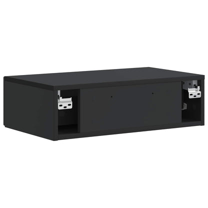 Tavolino da Parete Laterale Nero 59 x 34,5 x 17 cm | homemem39