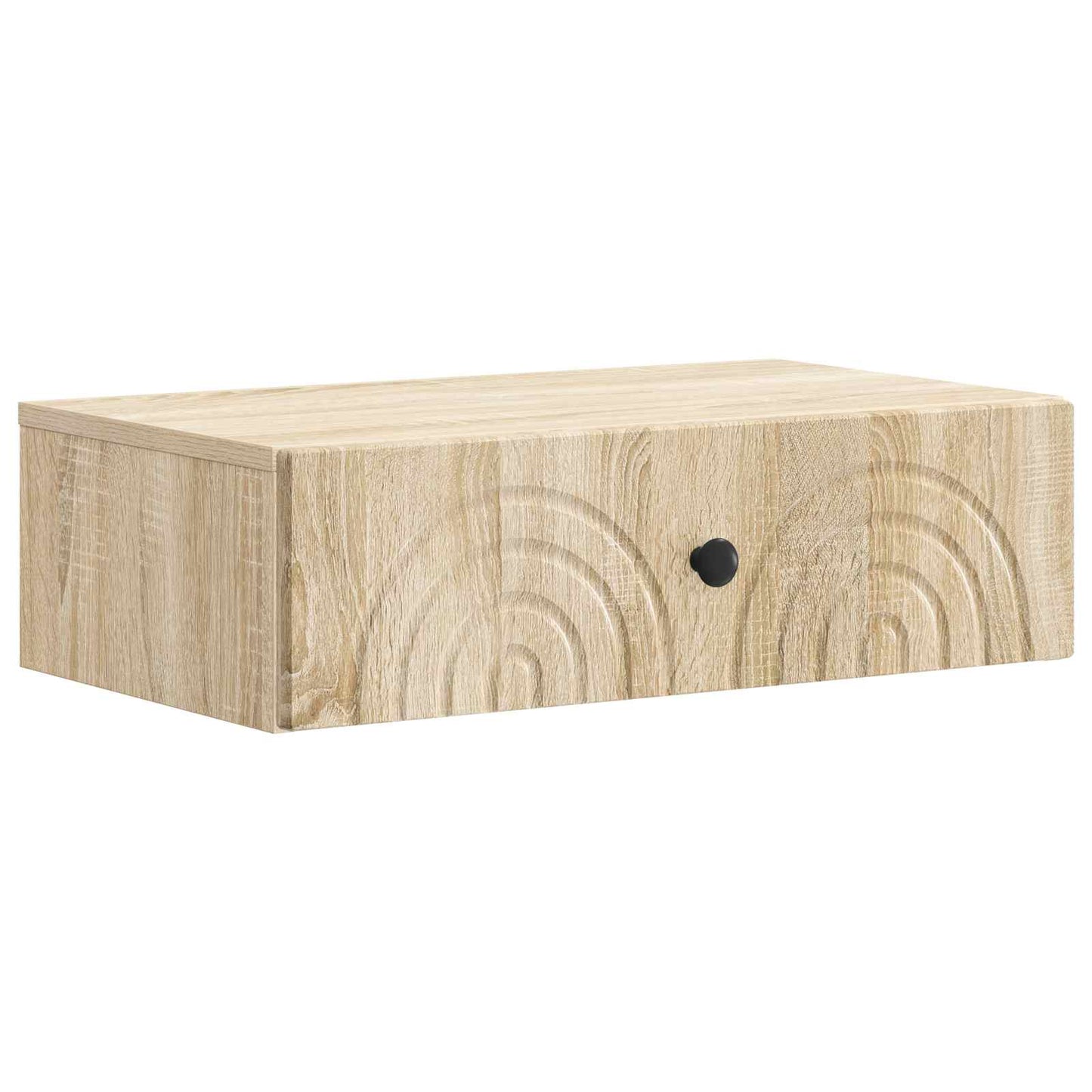 Tavolino da Parete Laterale Rovere Sonoma 59 x 34,5 x 17 cm