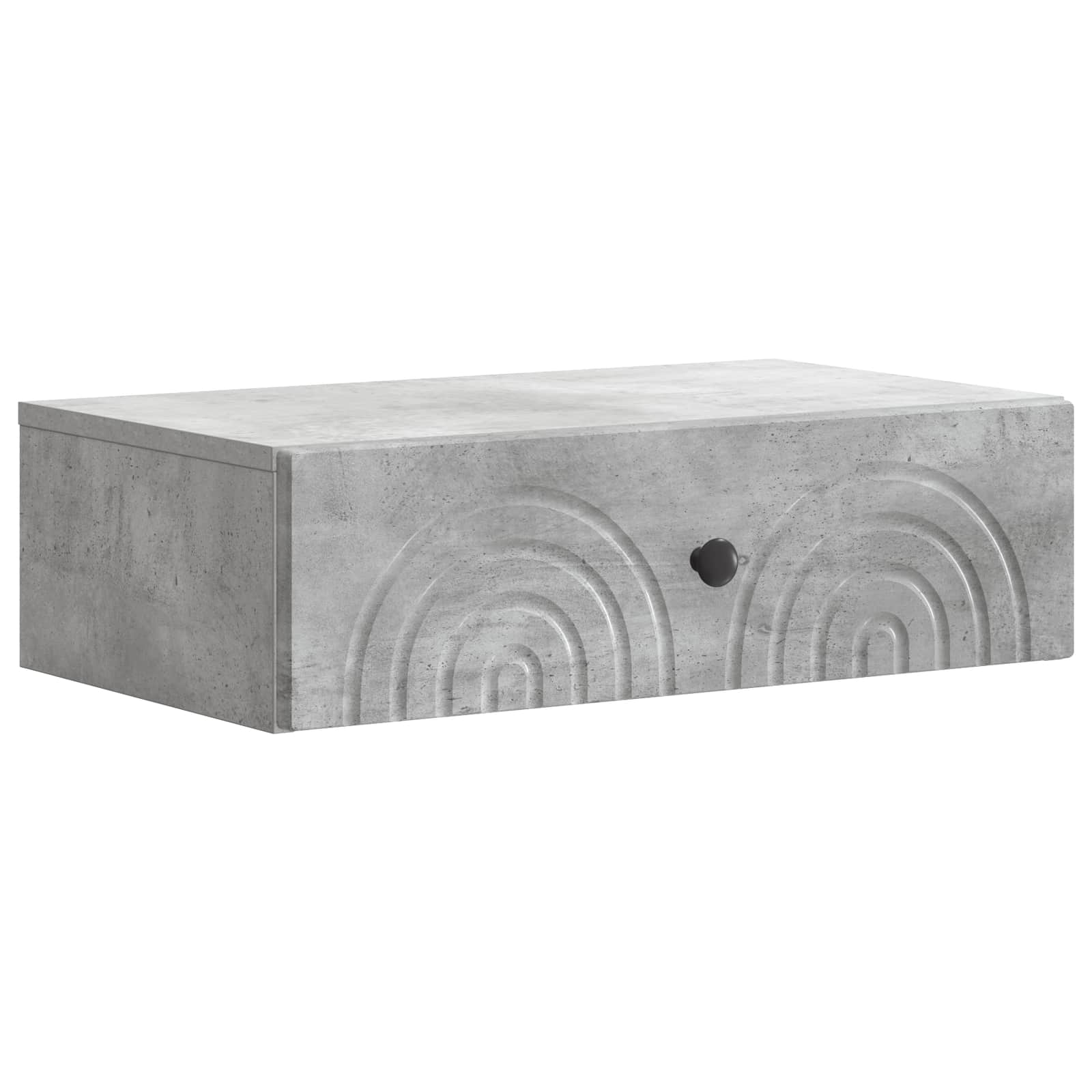 Tavolino da Parete Laterale Grigio Cemento 59 x 34,5 x 17 cm | homemem39