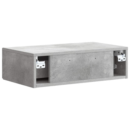 Tavolino da Parete Laterale Grigio Cemento 59 x 34,5 x 17 cm