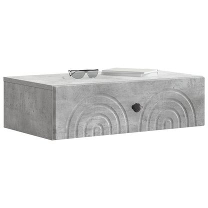 Tavolino da Parete Laterale Grigio Cemento 59 x 34,5 x 17 cm | homemem39