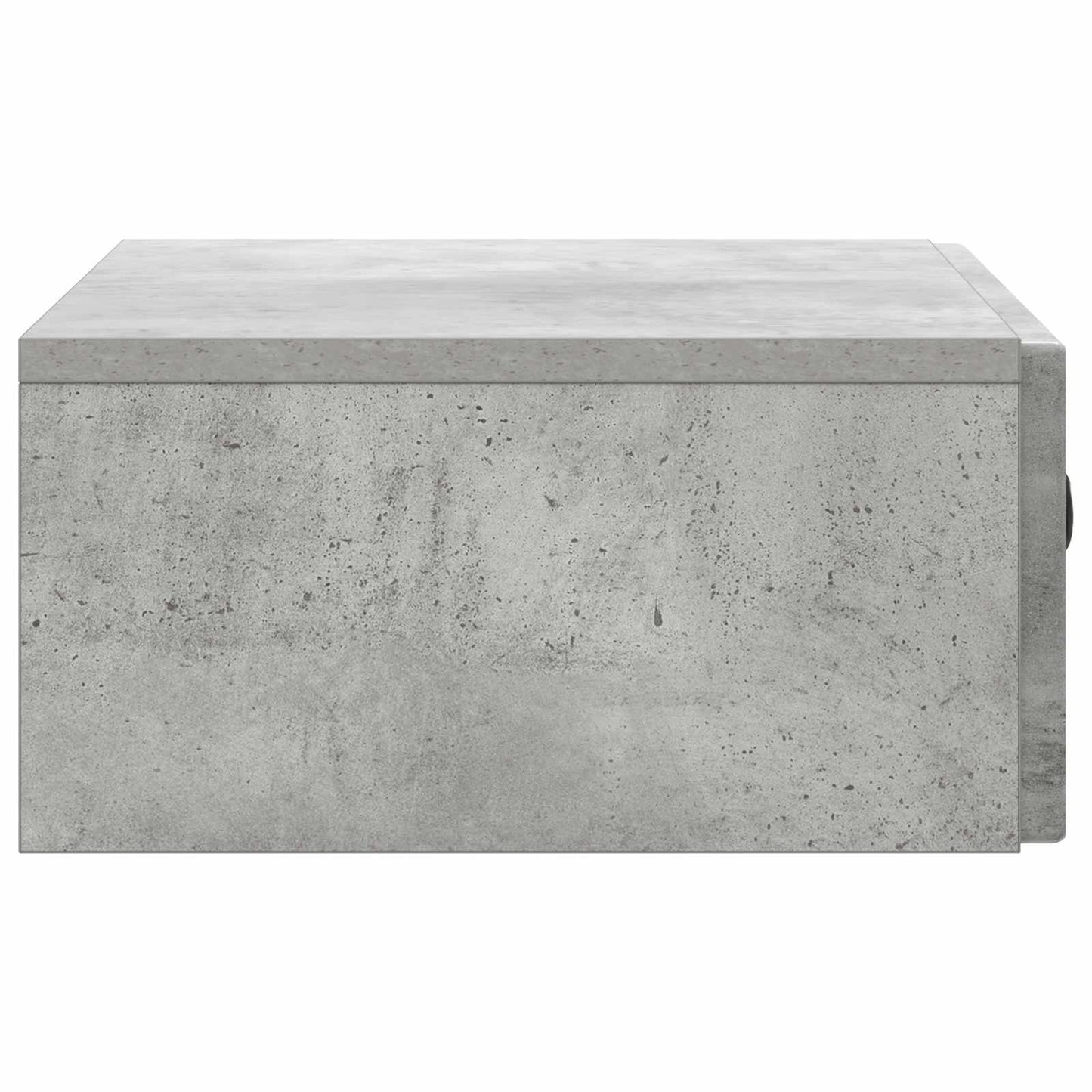 Tavolino da Parete Laterale Grigio Cemento 59 x 34,5 x 17 cm