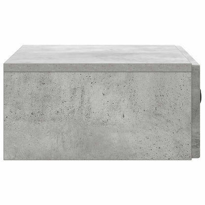 Tavolino da Parete Laterale Grigio Cemento 59 x 34,5 x 17 cm