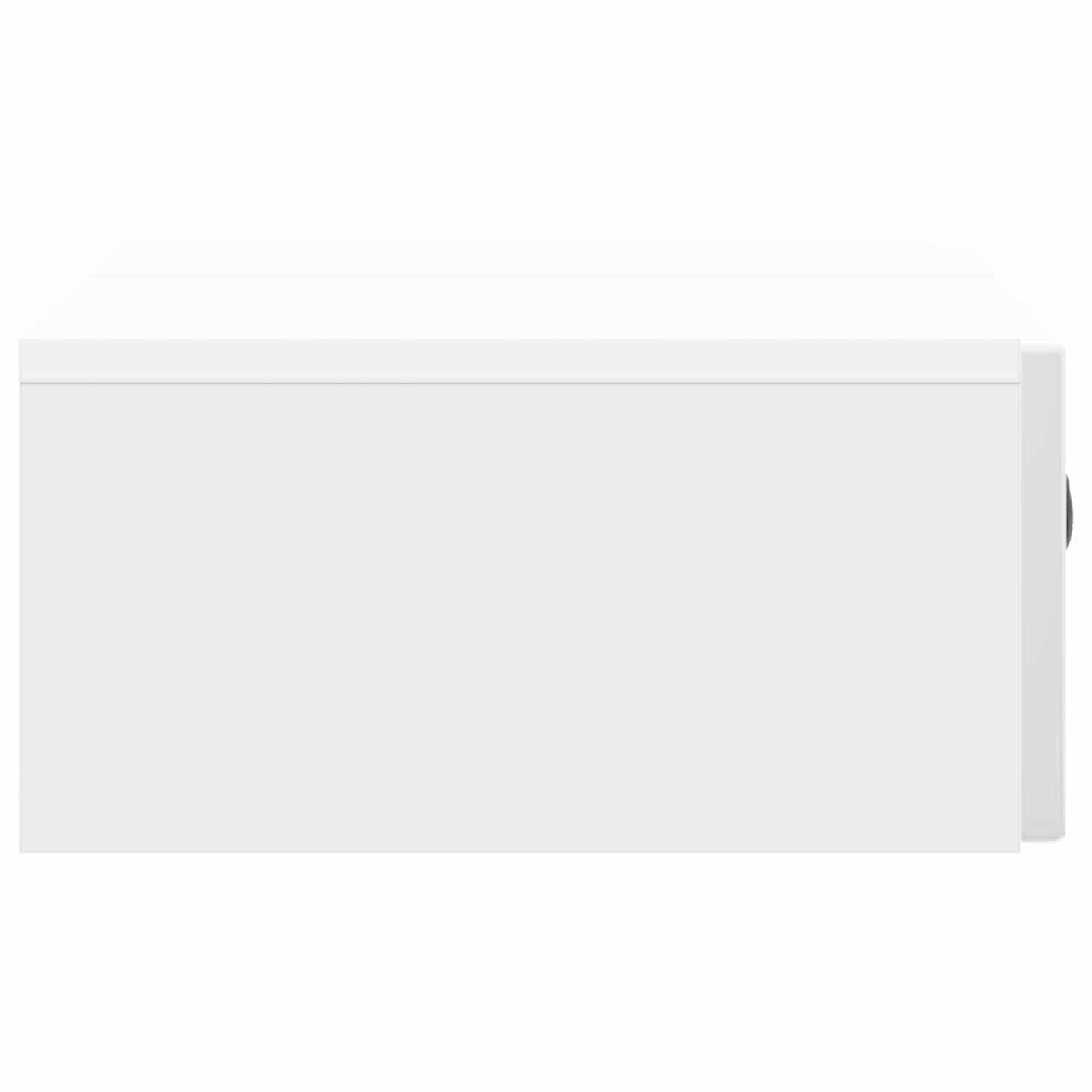 Tavolino da Parete Laterale Bianco Lucido 59 x 34,5 x 17 cm | homemem39
