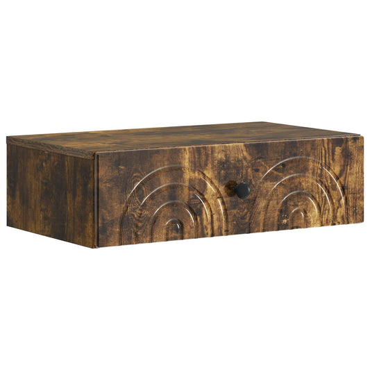 Tavolino da Parete Laterale Rovere Fumo 59 x 34,5 x 17 cm | homemem39