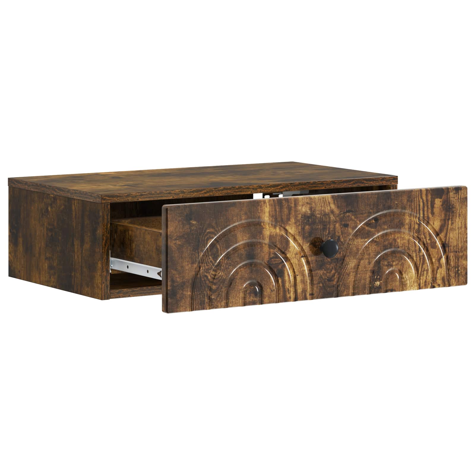 Tavolino da Parete Laterale Rovere Fumo 59 x 34,5 x 17 cm | homemem39