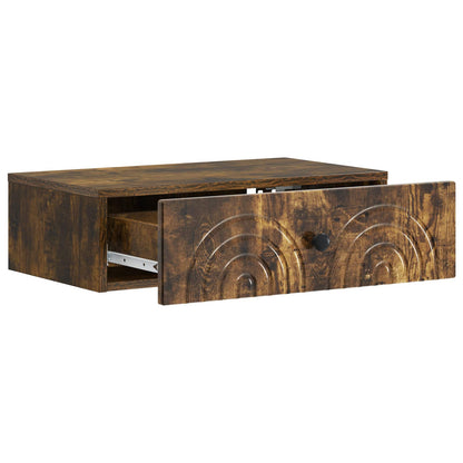 Tavolino da Parete Laterale Rovere Fumo 59 x 34,5 x 17 cm | homemem39