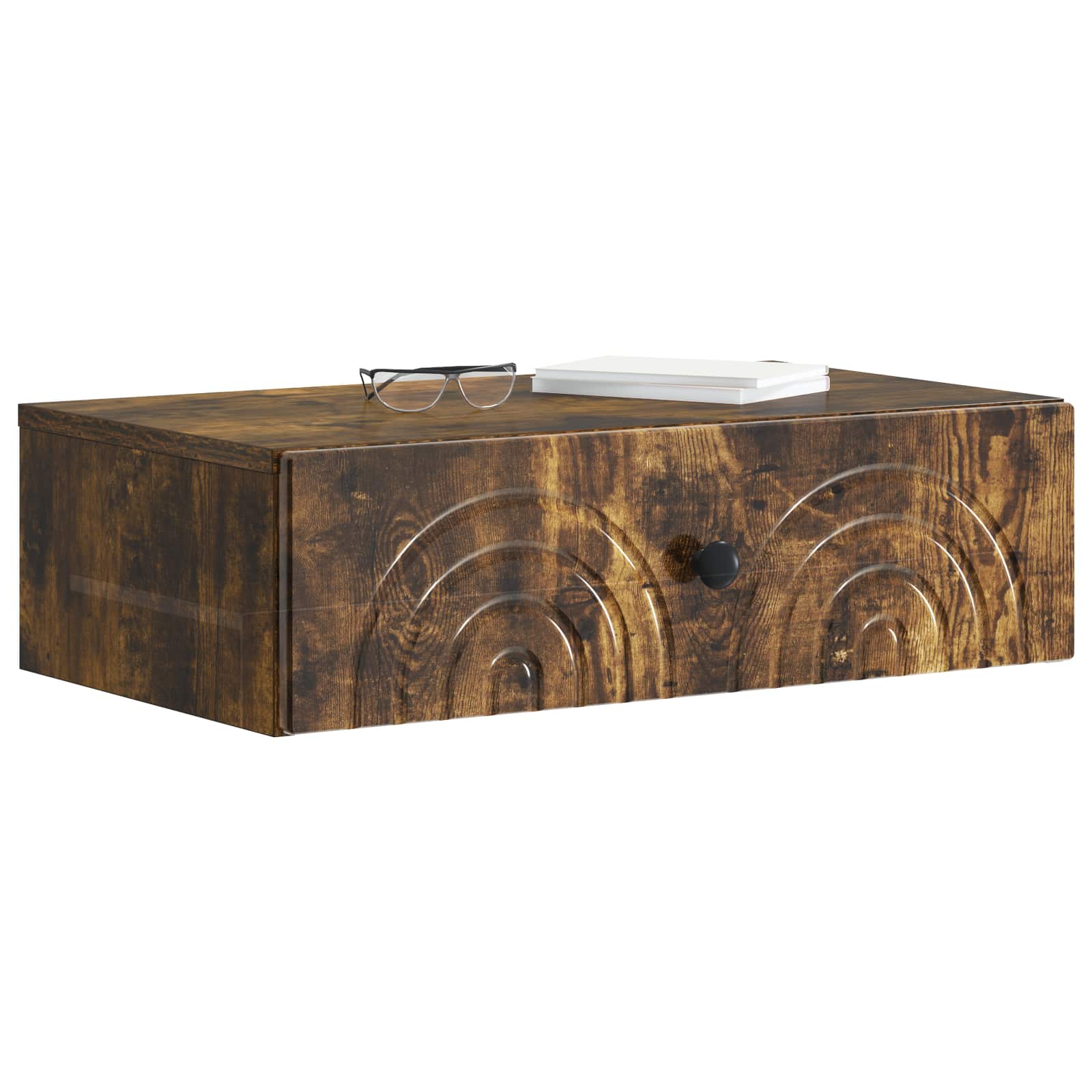 Tavolino da Parete Laterale Rovere Fumo 59 x 34,5 x 17 cm | homemem39