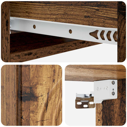 Tavolino da Parete Laterale Legno antico 59 x 34,5 x 17 cm | homemem39