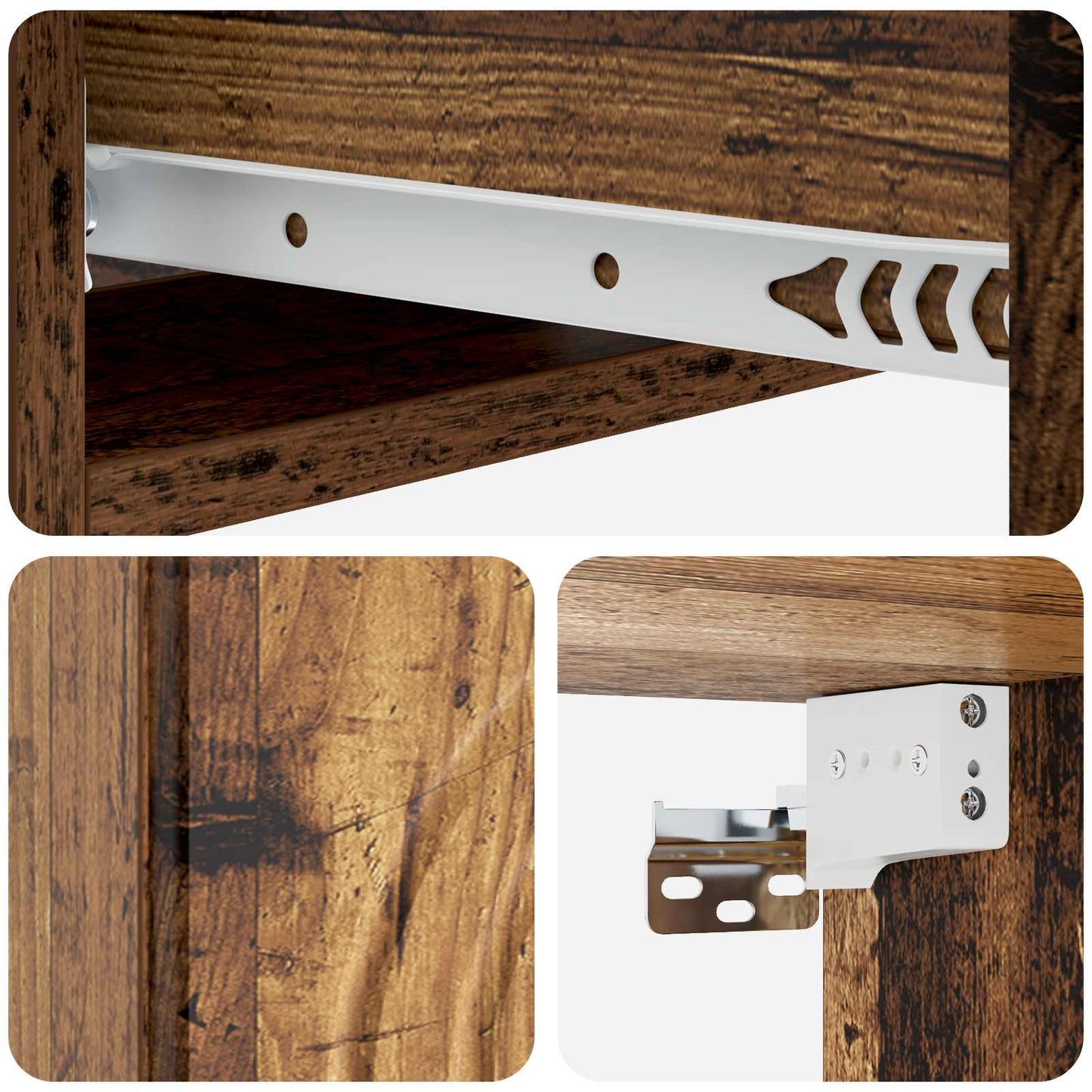 Tavolino da Parete Laterale Legno antico 59 x 34,5 x 17 cm