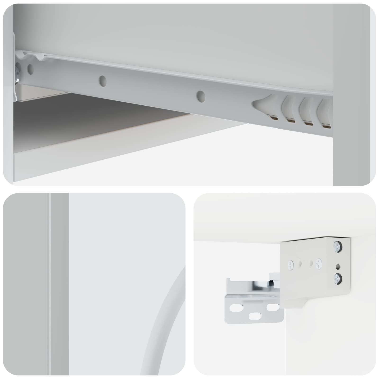 Tavolino da Parete Laterale Bianco 87,5 x 34,5 x 17 cm | homemem39