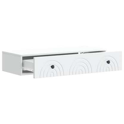 Tavolino da Parete Laterale Bianco 87,5 x 34,5 x 17 cm | homemem39