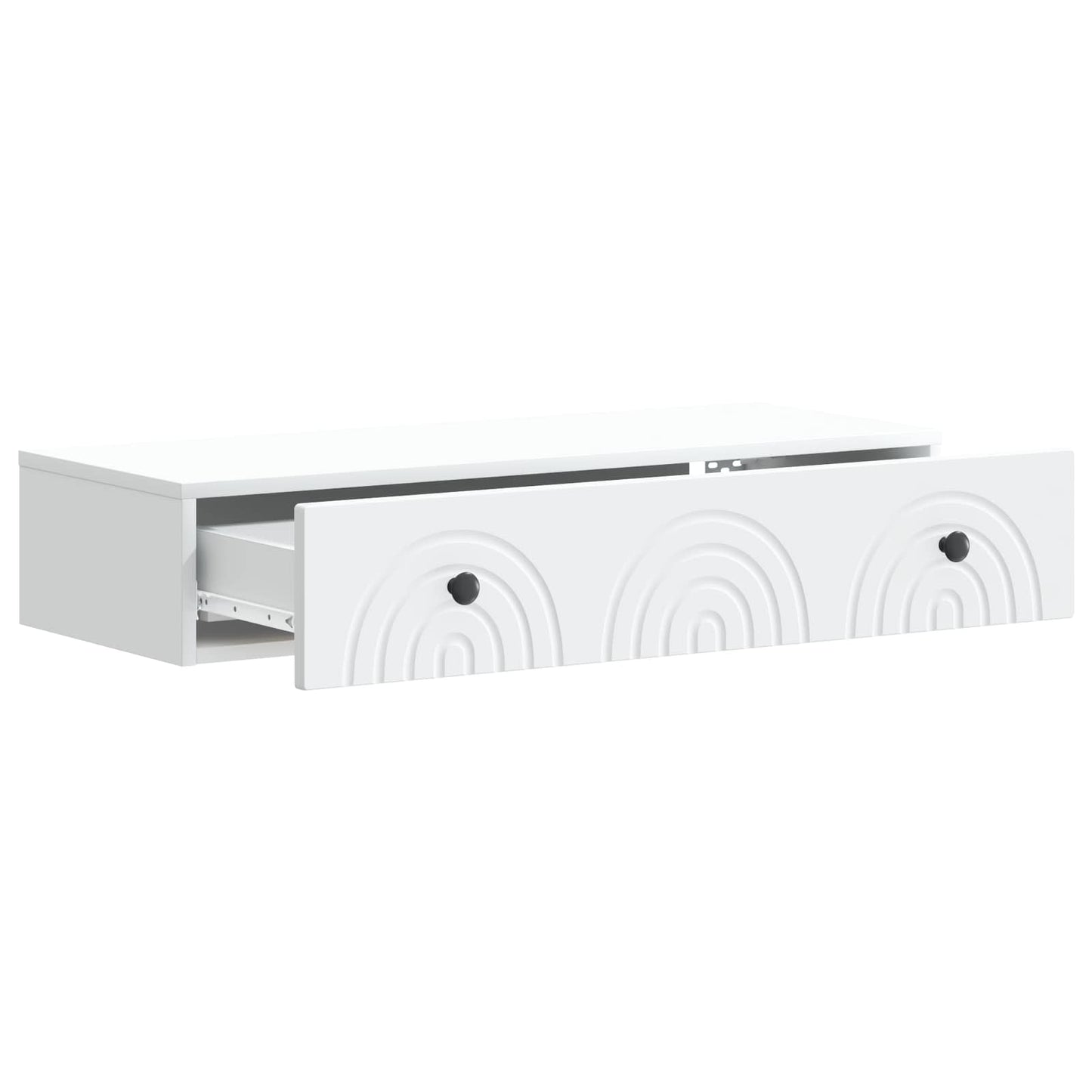Tavolino da Parete Laterale Bianco 87,5 x 34,5 x 17 cm
