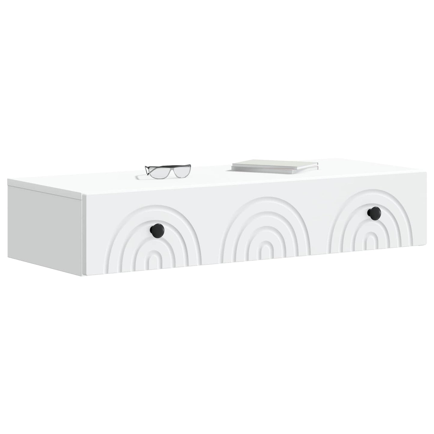 Tavolino da Parete Laterale Bianco 87,5 x 34,5 x 17 cm | homemem39