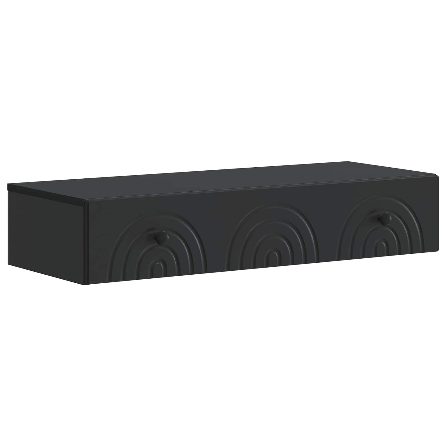 Tavolino da Parete Laterale Nero 87,5 x 34,5 x 17 cm