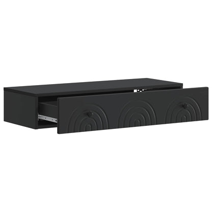 Tavolino da Parete Laterale Nero 87,5 x 34,5 x 17 cm | homemem39