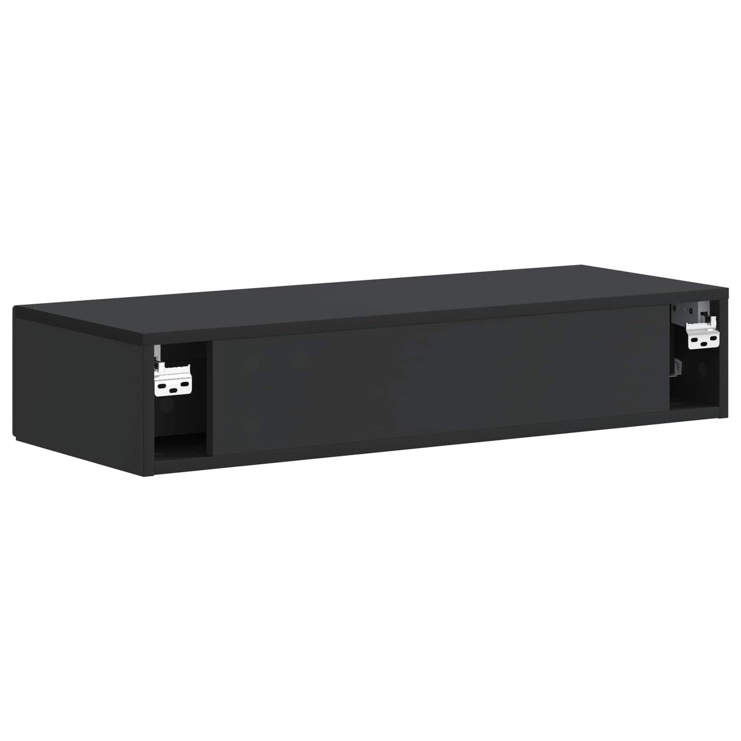 Tavolino da Parete Laterale Nero 87,5 x 34,5 x 17 cm