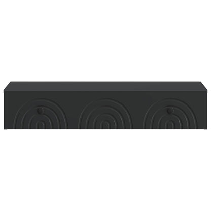 Tavolino da Parete Laterale Nero 87,5 x 34,5 x 17 cm