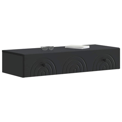 Tavolino da Parete Laterale Nero 87,5 x 34,5 x 17 cm | homemem39