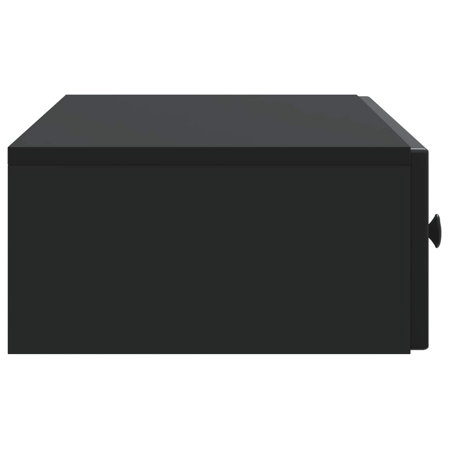 Tavolino da Parete Laterale Nero 87,5 x 34,5 x 17 cm
