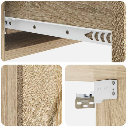 Tavolino da Parete Laterale Rovere Sonoma 87,5 x 34,5 x 17 cm | homemem39