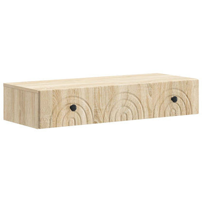 Tavolino da Parete Laterale Rovere Sonoma 87,5 x 34,5 x 17 cm
