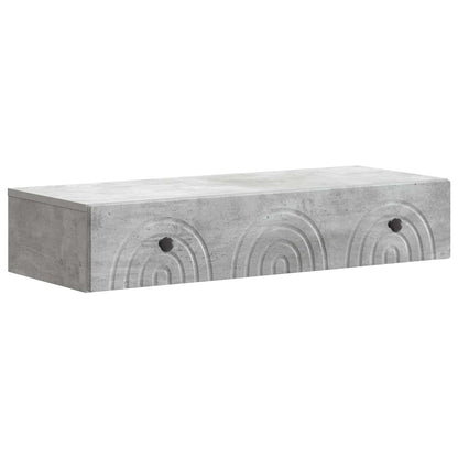 Tavolino da Parete Laterale Grigio Cemento 87,5 x 34,5 x 17 cm | homemem39