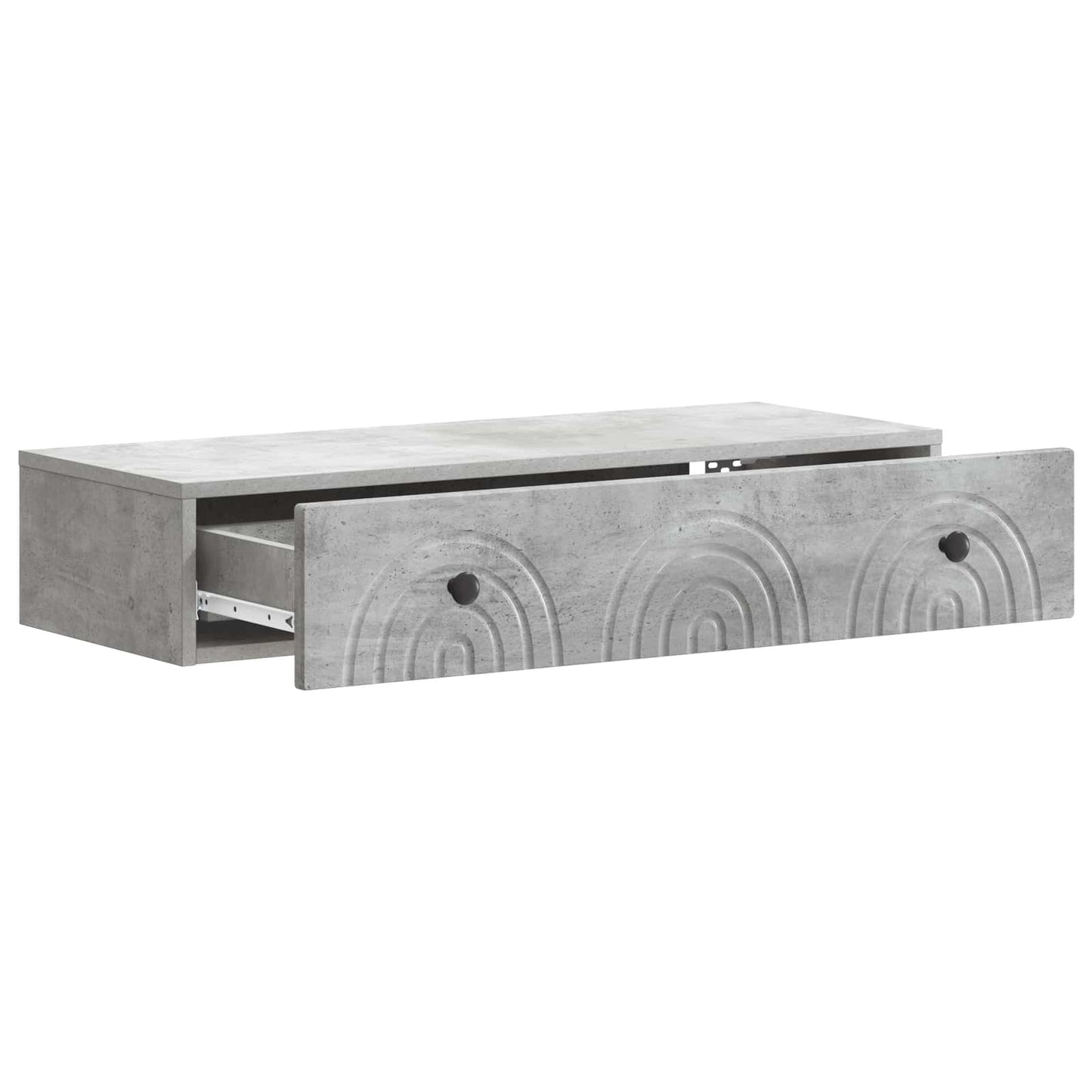Tavolino da Parete Laterale Grigio Cemento 87,5 x 34,5 x 17 cm | homemem39