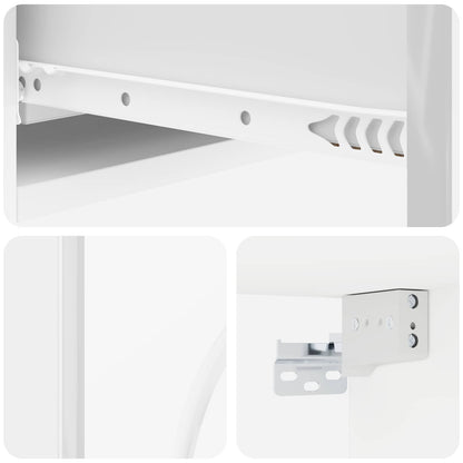 Tavolino da Parete Laterale Bianco Lucido 87,5 x 34,5 x 17 cm | homemem39
