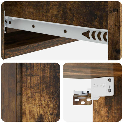 Tavolino da Parete Laterale Rovere Fumo 87,5 x 34,5 x 17 cm