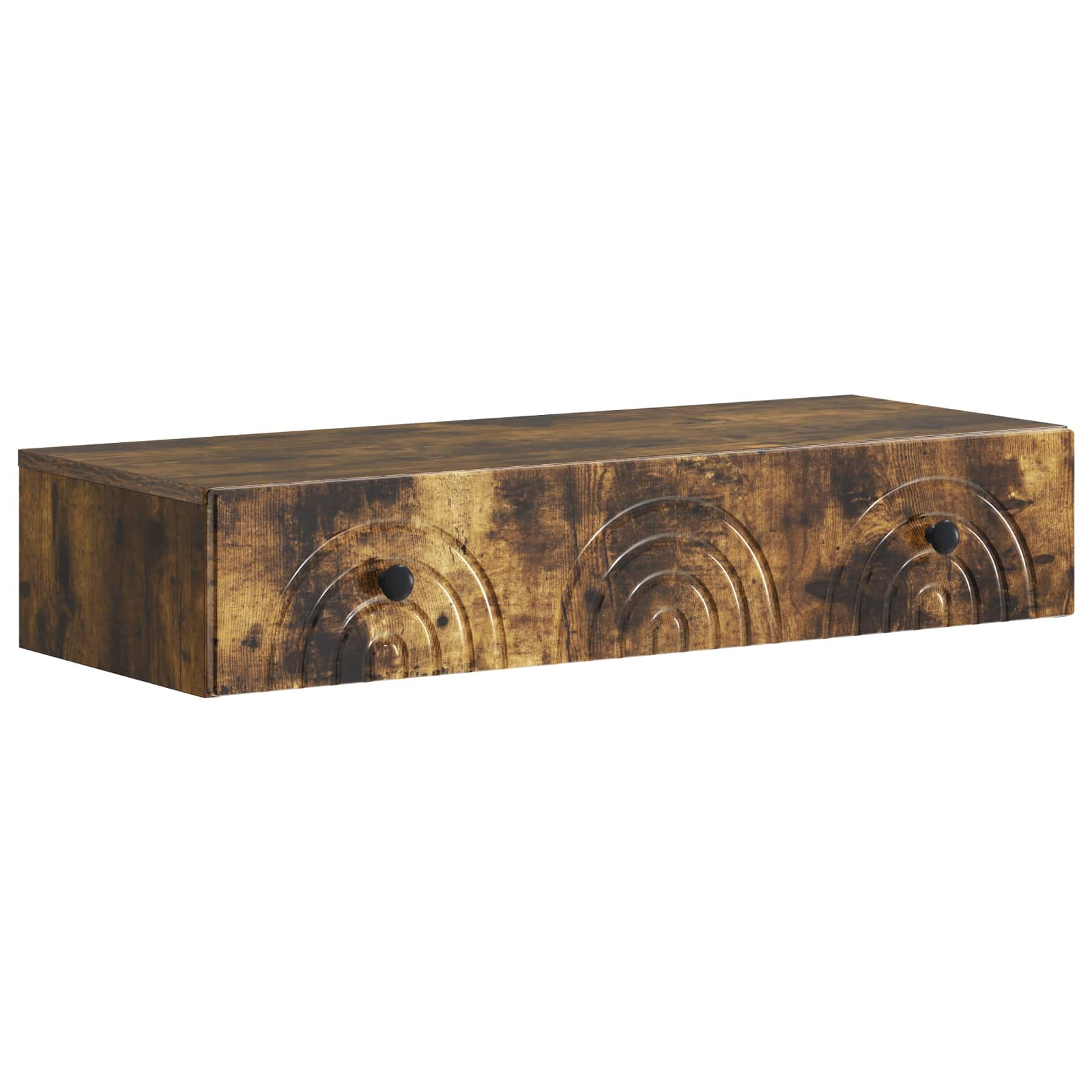 Tavolino da Parete Laterale Rovere Fumo 87,5 x 34,5 x 17 cm | homemem39