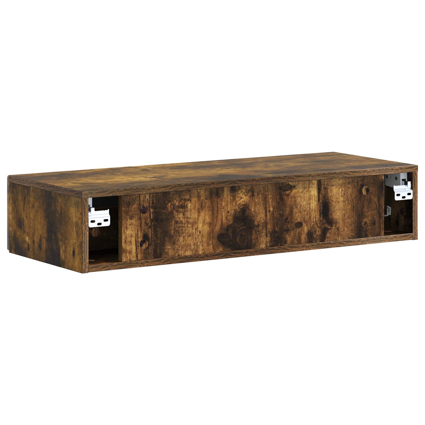 Tavolino da Parete Laterale Rovere Fumo 87,5 x 34,5 x 17 cm