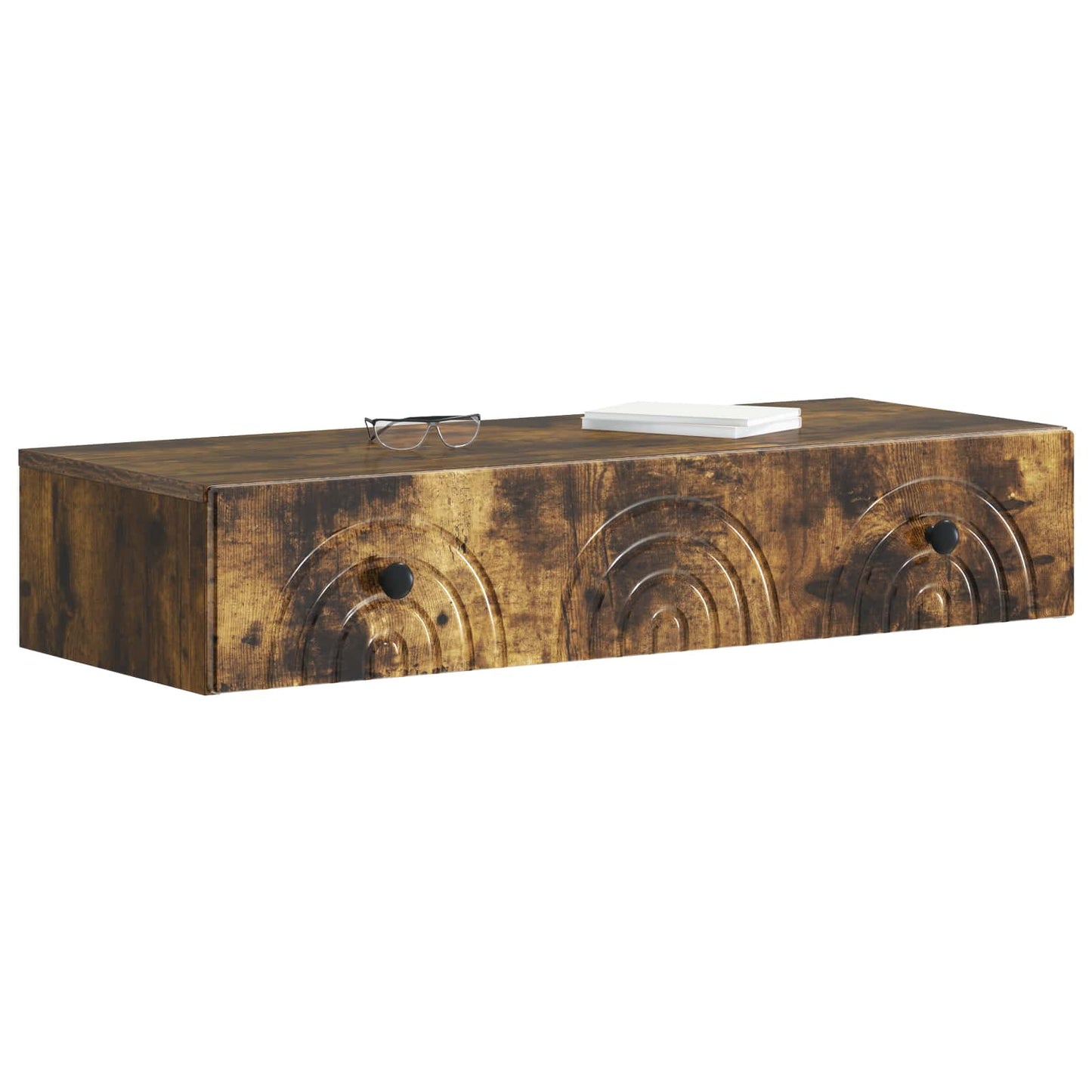 Tavolino da Parete Laterale Rovere Fumo 87,5 x 34,5 x 17 cm | homemem39