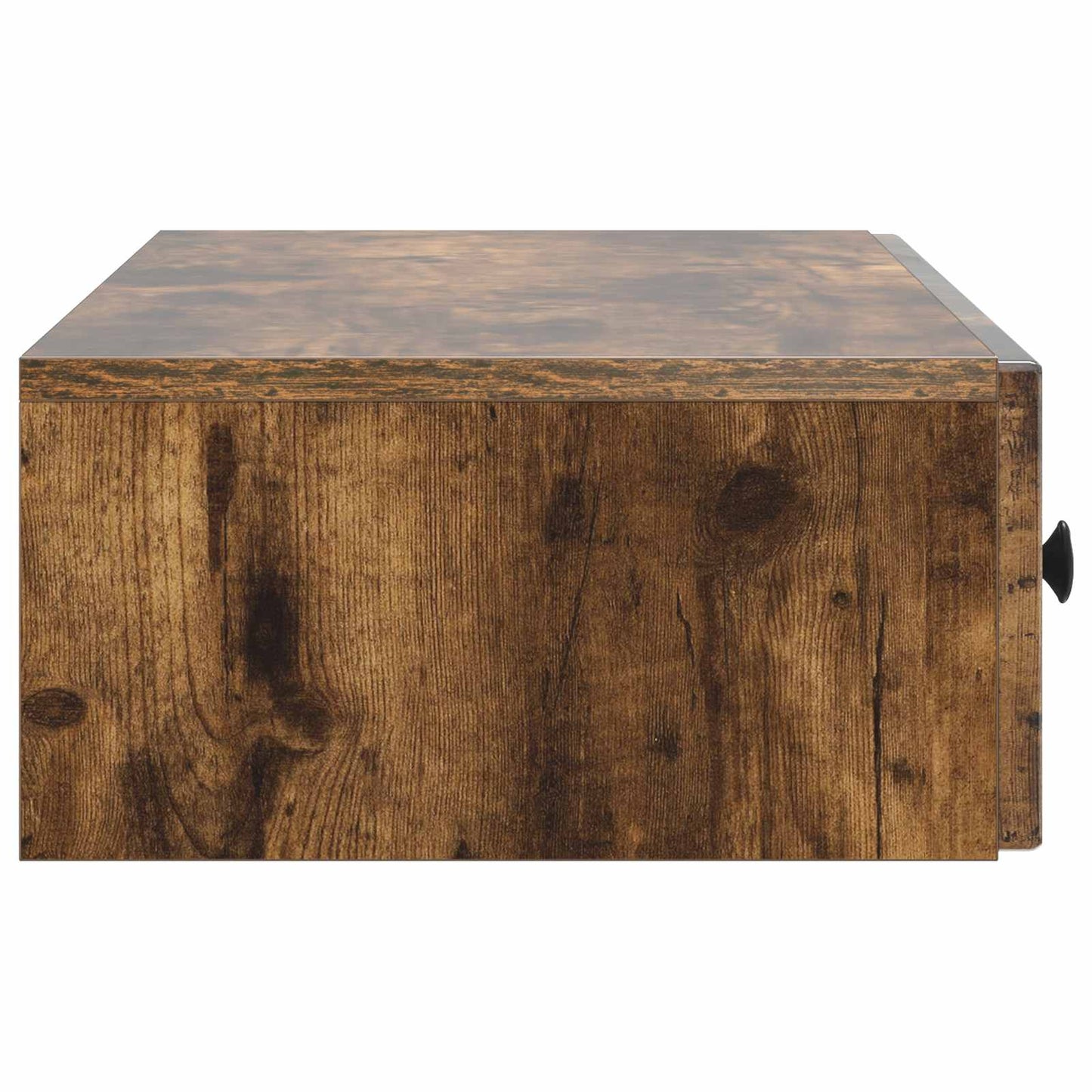 Tavolino da Parete Laterale Rovere Fumo 87,5 x 34,5 x 17 cm