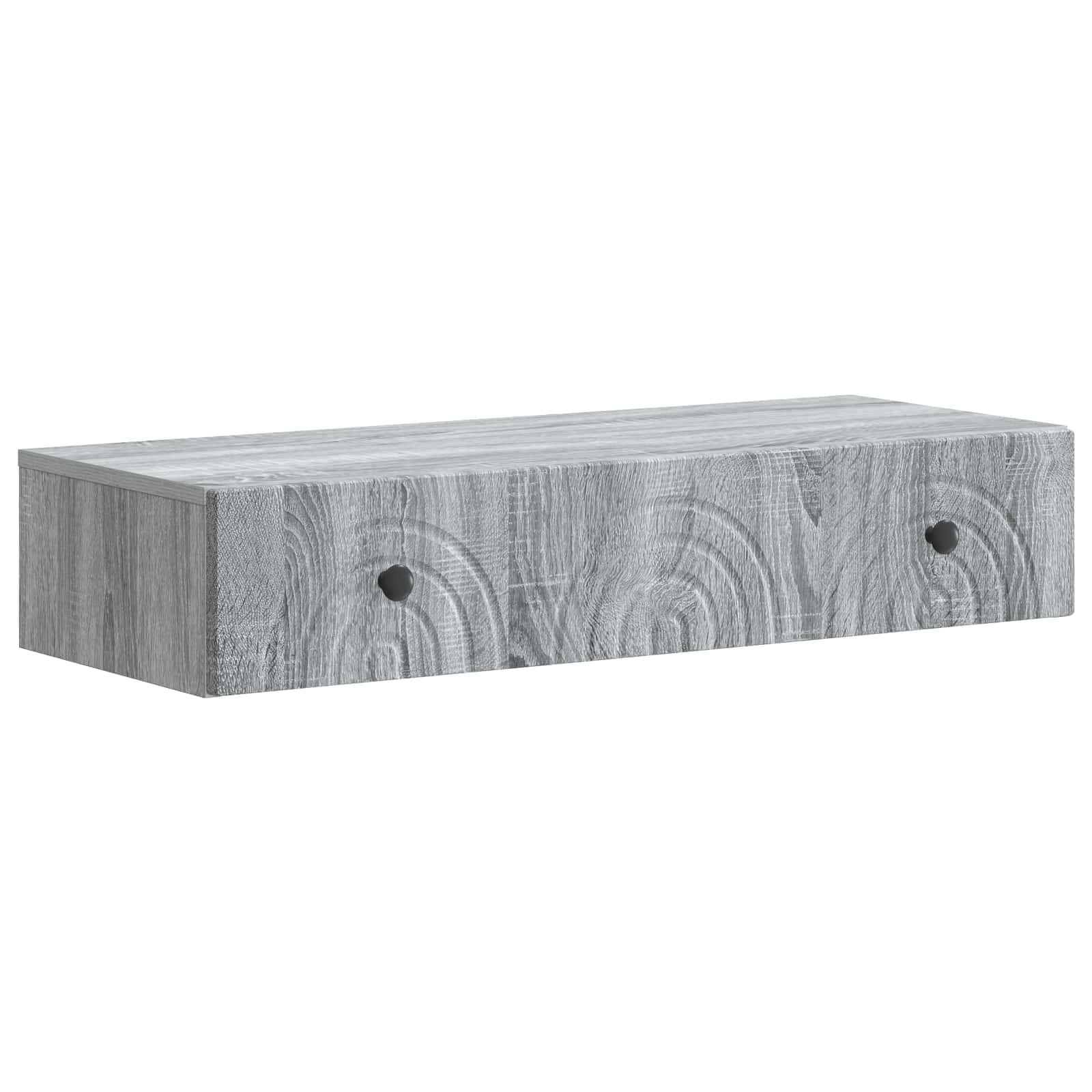 Tavolino da Parete Laterale Grigio Sonoma 87,5 x 34,5 x 17 cm | homemem39