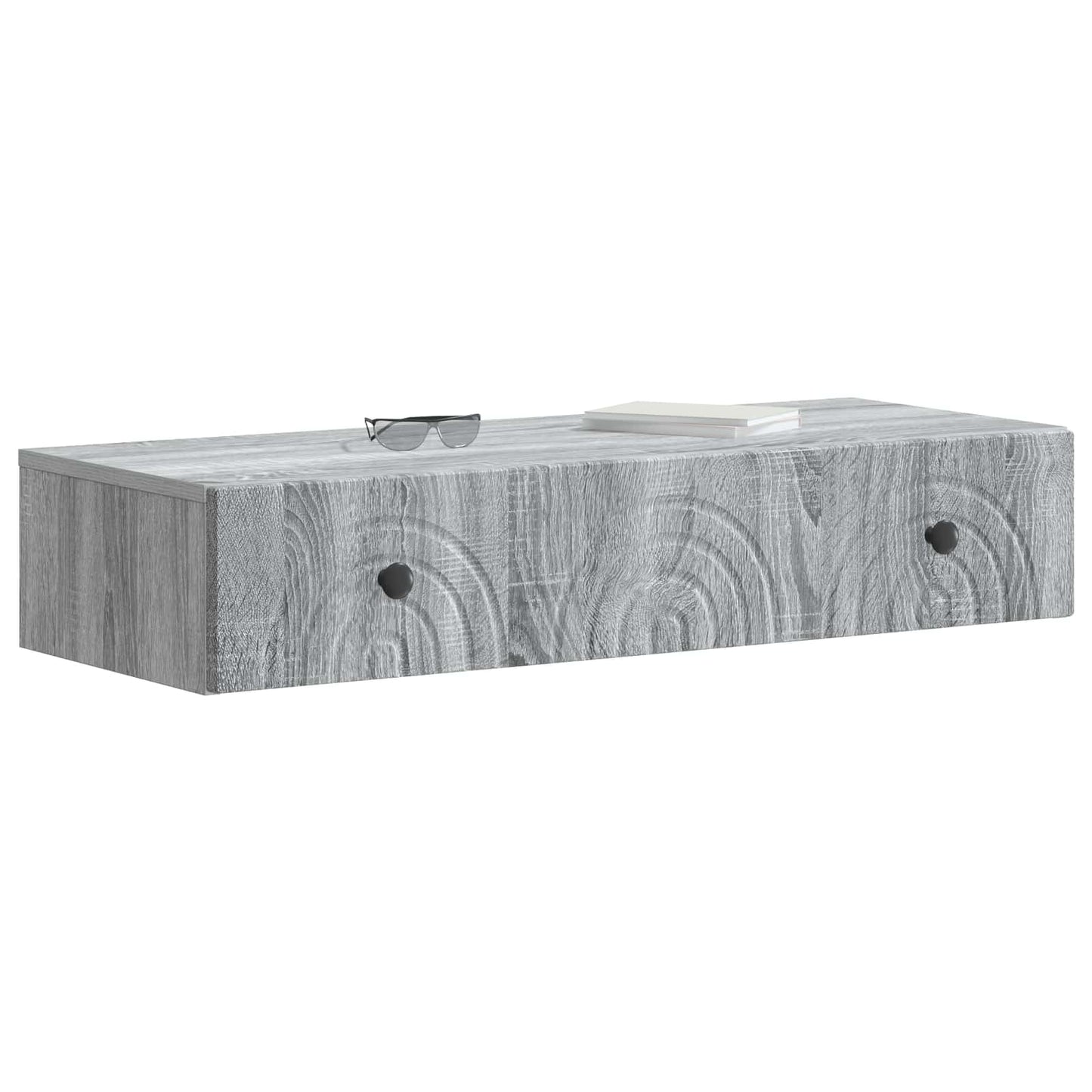 Tavolino da Parete Laterale Grigio Sonoma 87,5 x 34,5 x 17 cm | homemem39
