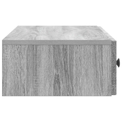 Tavolino da Parete Laterale Grigio Sonoma 87,5 x 34,5 x 17 cm | homemem39