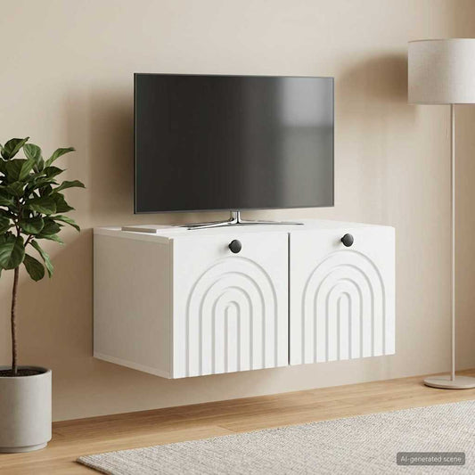Mobile Porta TV da Muro Bianco 59,5 x 41 x 30 cm | homemem39