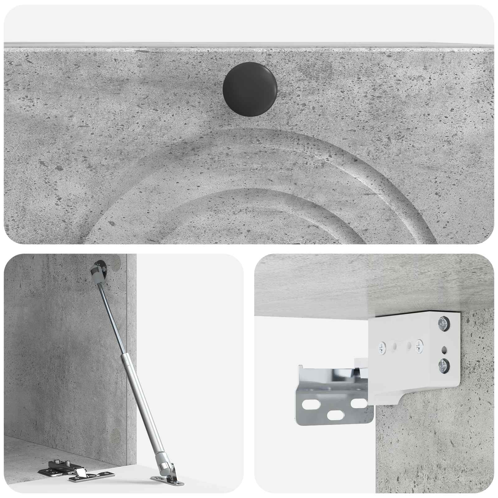 Mobile Porta TV da Muro Grigio Cemento 59,5 x 41 x 30 cm | homemem39