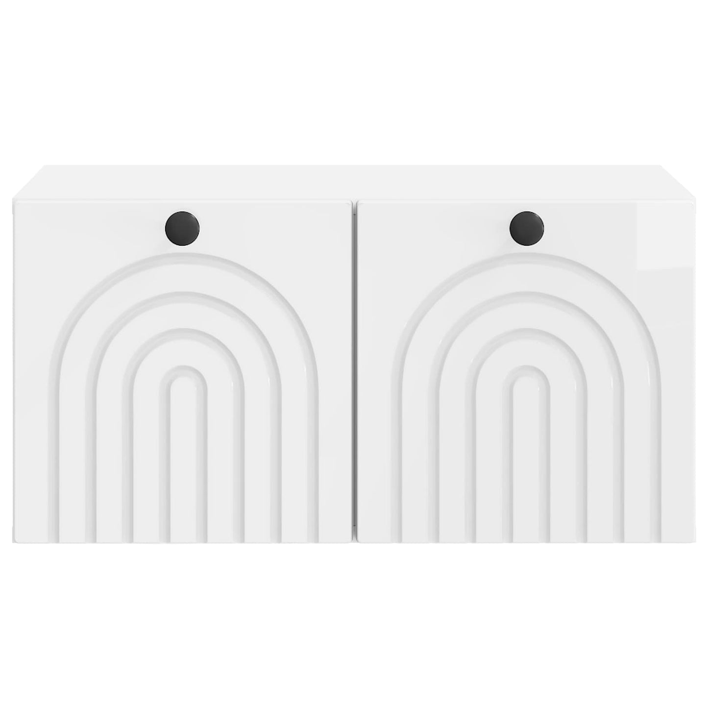 Mobile Porta TV da Muro Bianco Lucido 59,5 x 41 x 30 cm