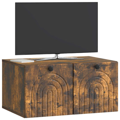 Mobile Porta TV da Muro Rovere Fumo 59,5 x 41 x 30 cm