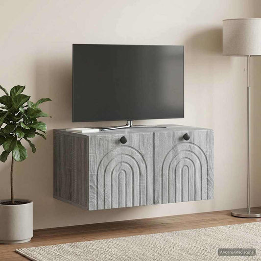Mobile Porta TV da Muro Grigio Sonoma 59,5 x 41 x 30 cm