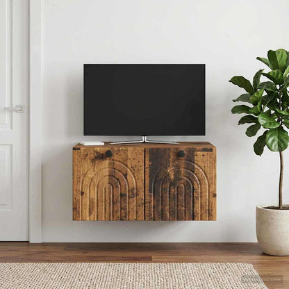Mobile Porta TV da Muro Legno antico 59,5 x 41 x 30 cm
