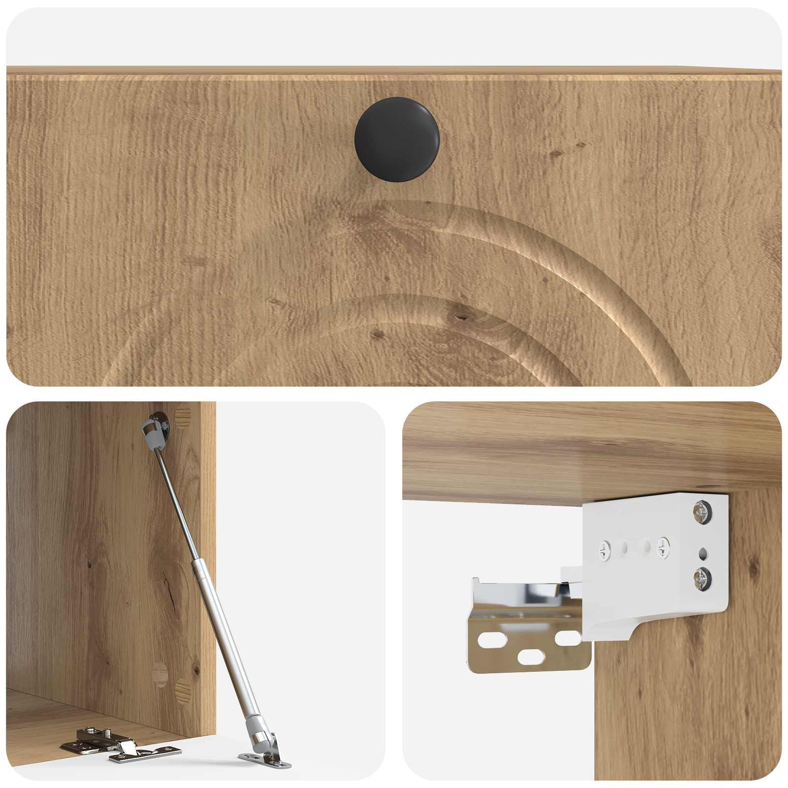Mobile Porta TV da Muro Rovere Artigianale 59,5 x 41 x 30 cm | homemem39