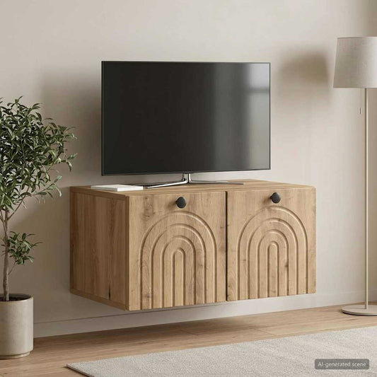 Mobile Porta TV da Muro Rovere Artigianale 59,5 x 41 x 30 cm