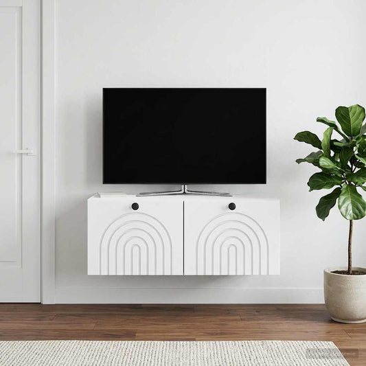 Mobile Porta TV da Muro Bianco 78,5 x 41 x 30 cm | homemem39