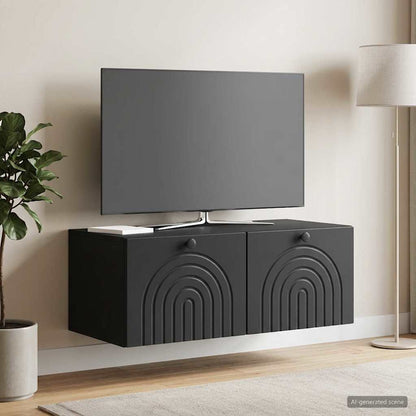 Mobile Porta TV da Muro Nero 78,5 x 41 x 30 cm