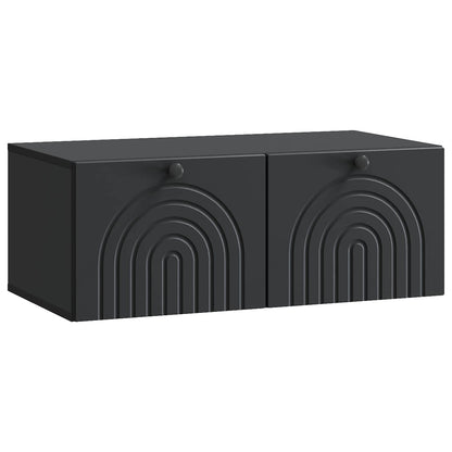Mobile Porta TV da Muro Nero 78,5 x 41 x 30 cm