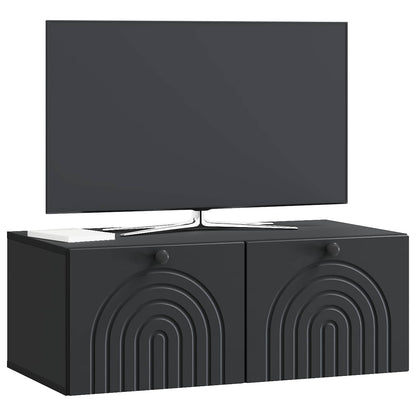 Mobile Porta TV da Muro Nero 78,5 x 41 x 30 cm