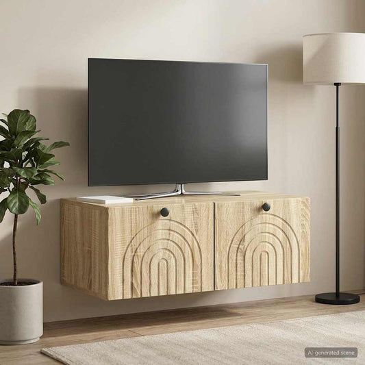 Mobile Porta TV da Muro Rovere Sonoma 78,5 x 41 x 30 cm